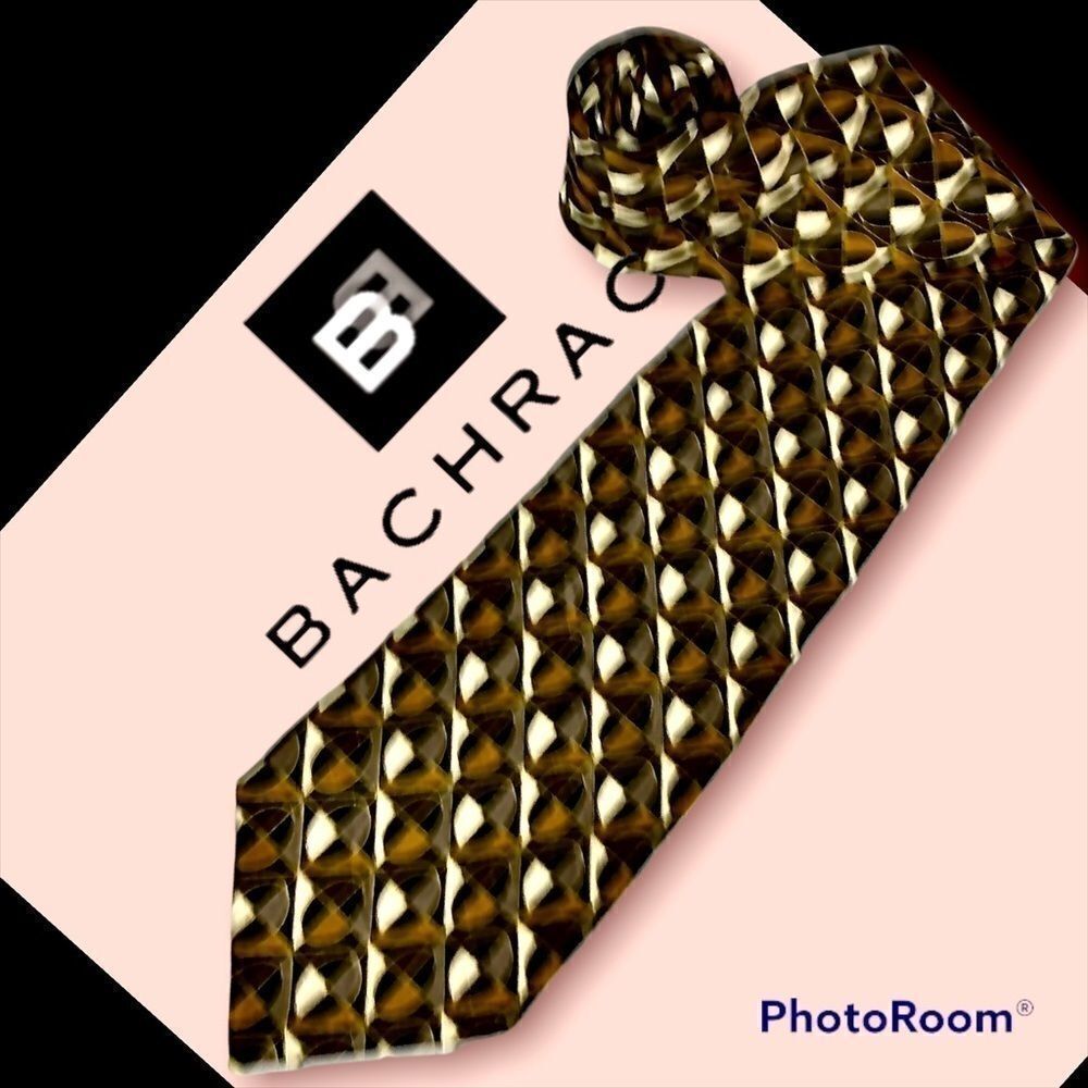 Handsome Retro Tie in a brilliant Autumn palate- only by BACHRACH
